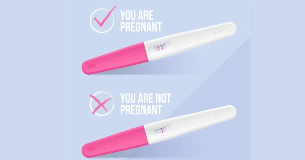Different styles of easy home pregnancy test kits and strips