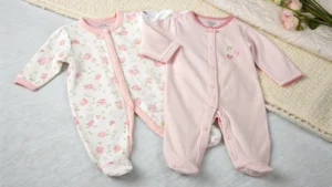Soft and stylish, these baby sleepers are perfect for a comfortable night's sleep. Featuring a delicate floral print and a solid pink design, these footie pajamas are made from cozy, breathable cotton for your little one.