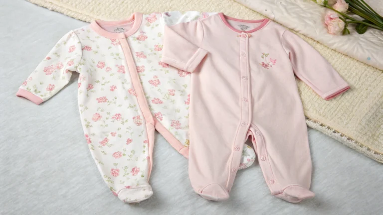 Soft and stylish, these baby sleepers are perfect for a comfortable night's sleep. Featuring a delicate floral print and a solid pink design, these footie pajamas are made from cozy, breathable cotton for your little one.