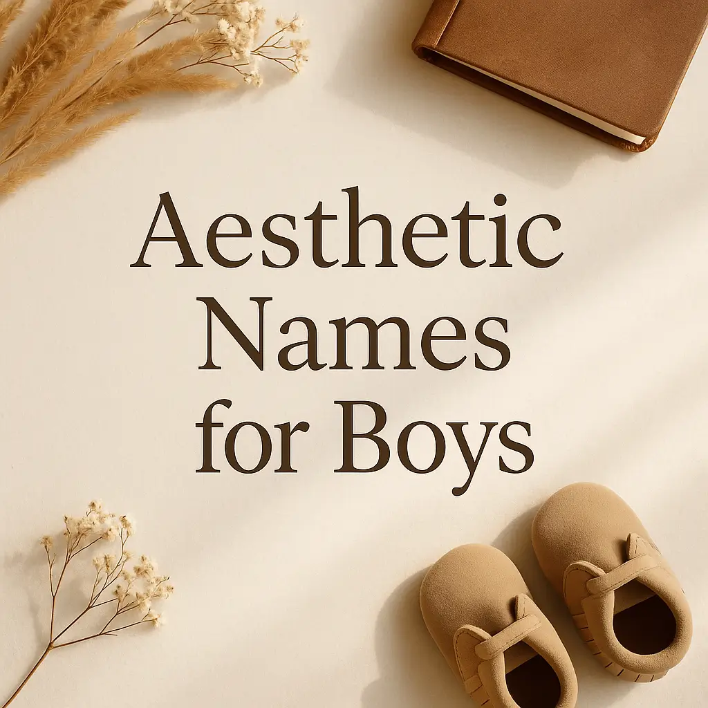 styled image for aesthetic boy names blog post, unique aesthetic name